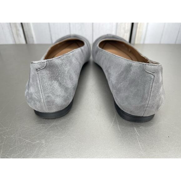 Vionic Gramecy Charcoal Suede Pointed Comfort Ballet Flats Bow Size 7.5 - Picture 5 of 8